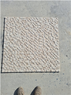 3D Travertine Mosaic Tiles