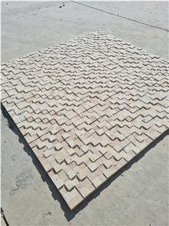 3D Travertine Mosaic Tiles