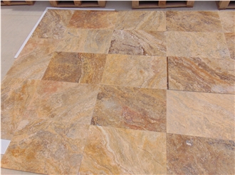 Autumn Blend Tumbled Travertine Tiles