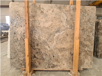 Silver Latte Travertine Crosscut Slabs