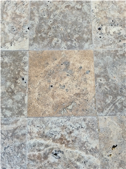 Silver Travertine Tumbled Commercial Tiles