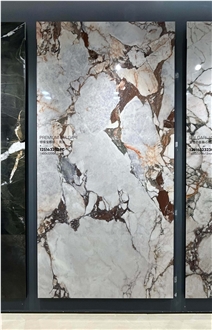 China Calacatta Viola White Polished 12Mm Porcelain Slabs
