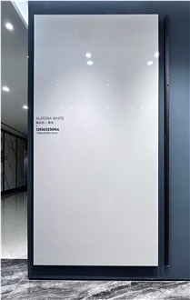 China Pure White Glossy 12Mm Porcelain Slabs