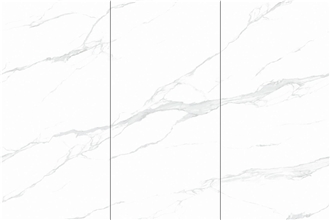 Chinese Alpine White White Glossy 12Mm Sintered Stone Tiles