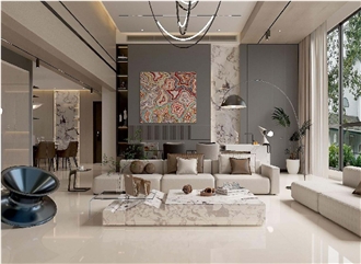 Chinese SAANA Beige Polish 12Mm Porcelain Tiles