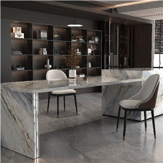 Verde Prato Green Polish Sintered Stone Bistro Table
