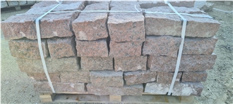 Vanga Red Granite Rough-Split Wallstone10/20/40Cm Masonry