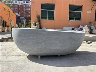 Cheaper Blue Limestone Bathroom Bathtub Surround