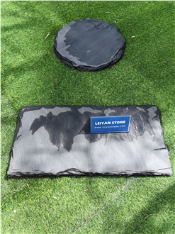 New Black Slate Garden Stepping Stone Pavers