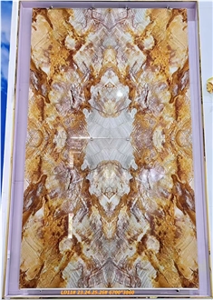 Gold Yellow Stone Slab Quartzite Slabs For Wall