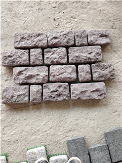 Multi-Size Red Porphyry Cobble Stone Setts