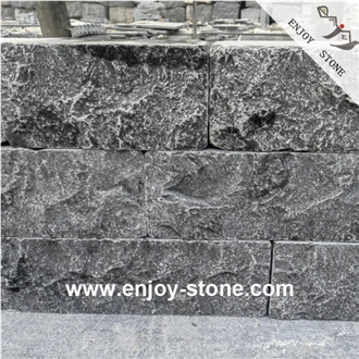 Split And Tumbled Dark Limestone Tiles For Wall Cladding
