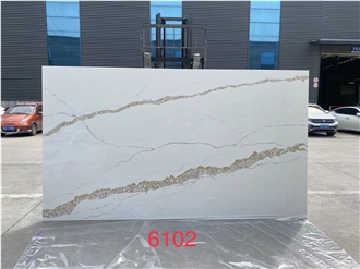 Quartz Slab Artificial Stone Slabs Hot Sale Pattern 6102