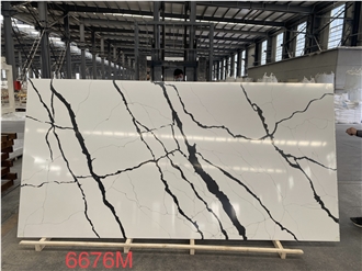 Quartz Slab Artificial Stone Slabs Hot Sale Pattern 6676M