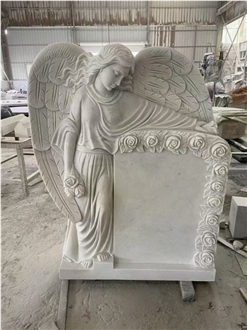 Solemn Hunan White Marble Tombstone With Eternal Elegance
