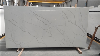 China Vegetarian Wisp Flow Gold Quartzite Apex Quartz Slabs