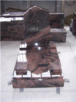 Aurora Red Polished Granite Monument