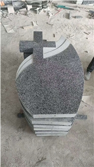 China HN G654 Dark Grey Polished Romanian Headstone
