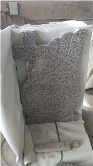 China Jilin White Polished Romanian  Headstone