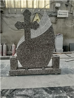 G664 Romanian Style Granite Tombstone