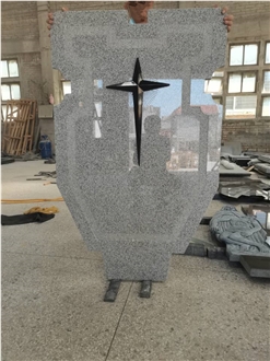 Gray Granite Cross Headstone