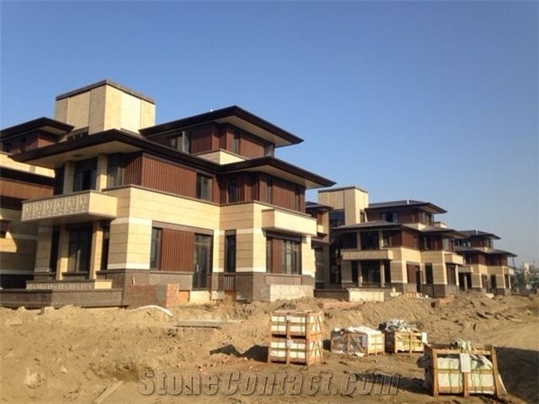 Ivory Silk Granite - Jiangsu wall cladding 2014