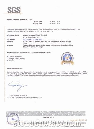 SGS Certificate