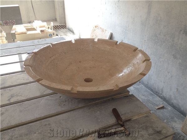 Travertine Water Feature for a Landscape Project 2015