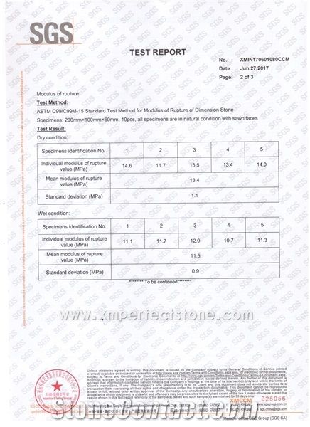 Pear White Granite SGS