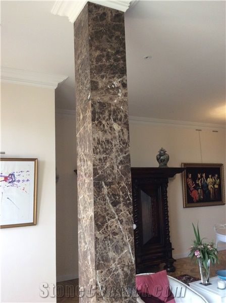 Dark Emperador Marble Refurbishment of a House in Malta