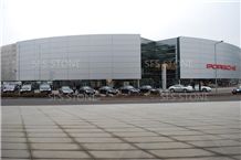 Porsche Museum project,Germany (White Crystallised Glass,9000m2 1995