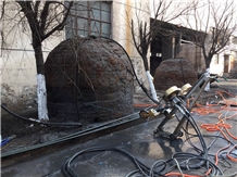 Cutting Cinder in a Steel Production Site 2010