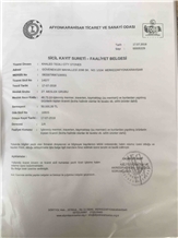 Operating certificate