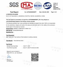 SGS product certificate (T3RRA)