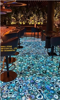 KITA  RESTAURANT BLUE AGATE SLAB WITH BACKLIT FLOOR 2023