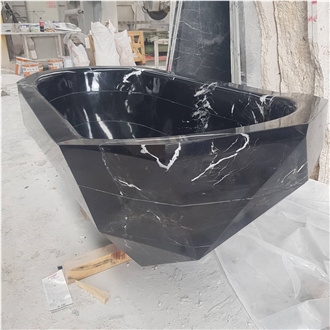 Alexander Black Marble Bathtub
