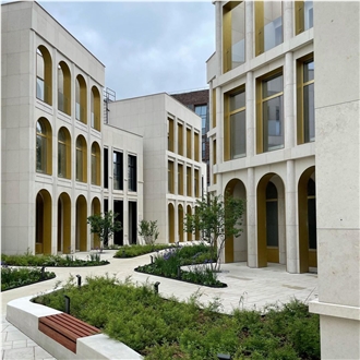 Jura Beige Limestone Cameo Moscow Villas Facade