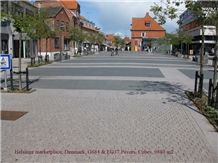 Helsinge marketplace, Denmark, G684 & EG37 Pavers, Cubes, 9880 m2-1 2009