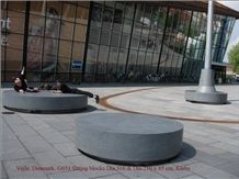 Vejle, Denmark, G654 Sitting blocks Dia.316 & Dia.210 x 45 cm, Kerbs-1 2008
