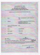 CERTIFICATE OF IMPORTER-EXPORTER CODE (IEC)