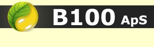 B 100 ApS logo