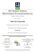 MANAGEMENT SYSTEM CERTIFICATE
