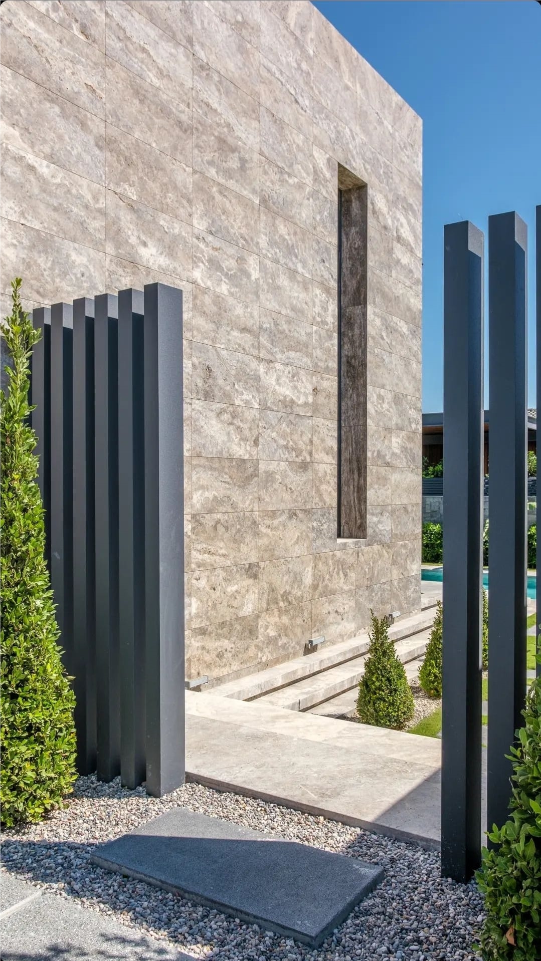 Cesme Villla Project - Silver Travertine