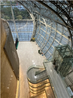 Shenzhen Poly Theatre Project - White Wood Grain Marble interior wall and floor applications
