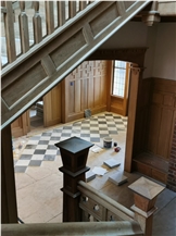 Bardiglio Cappella and White Carrara Marble Palace Renovation