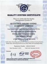 ISO9001 certificate
