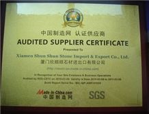 SGS Audited Supplier Certificate - 2010