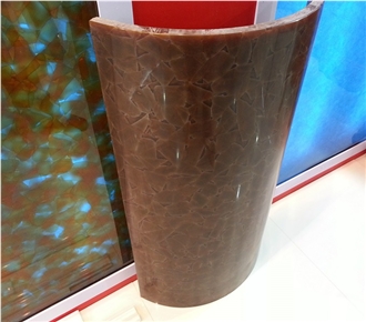 Semi-Transparent Laminated Glass Column Panels