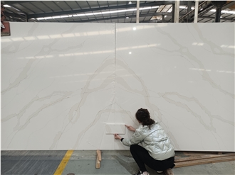 5058 Ocean-Inspired Calacatta Quartz Slabs