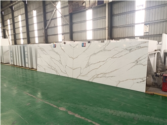 Elegant 5005 Calacatta Macchia Quartz  Slabs